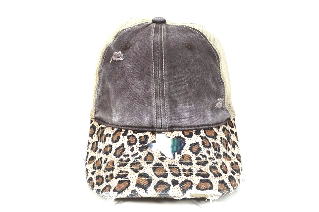 026-MONKEY WASHED 2TONE BROWN/BROWN LEOPARD BRIM